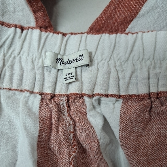 Madewell Huston Pull-on Crop Pants in Bold Stripe. Size 2XT - Picture 3 of 7